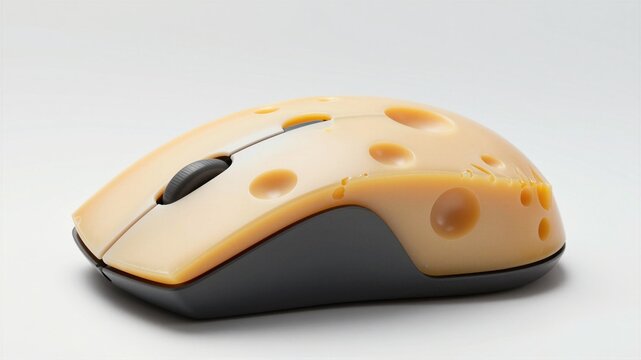 computer mouse with real cheese
