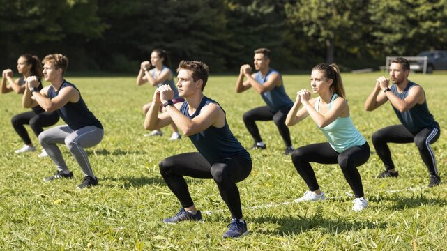 outdoor bodyweight squad training park