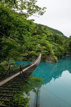 静岡県の川根本町寸又峡温泉にある名所「夢のつり橋」
