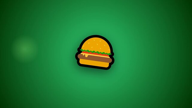 Animated hamburger icon pattern on a dark green background