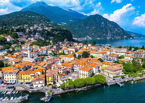 View of Menaggio on the shore of Lake Como, Italy