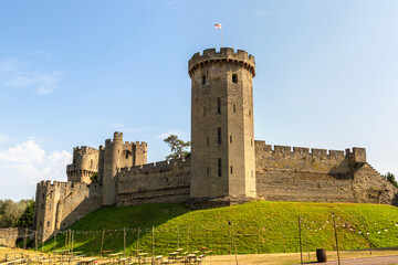 Historic medieval Warwick Castle Fortress and Stone Towers in Warwick, Warwickshire, England, UK © Sergii Figurnyi