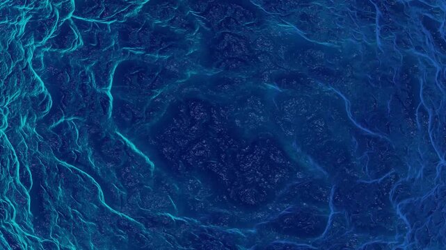 Blue Ocean Sea Water Waves Surface 4k Animation Background
