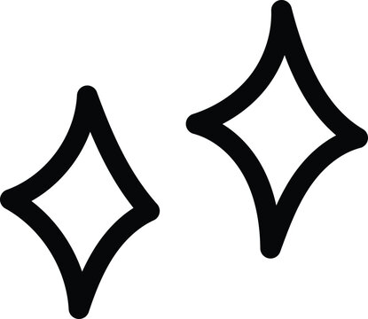 Two black diamond shapes with rounded edges on a white background.