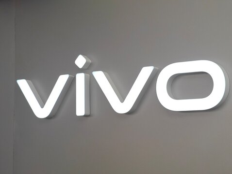 Shanghai, China-Jan.13th 2026: Vivo brand logo sign close up
