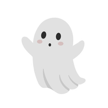 funny cartoon ghost illustration