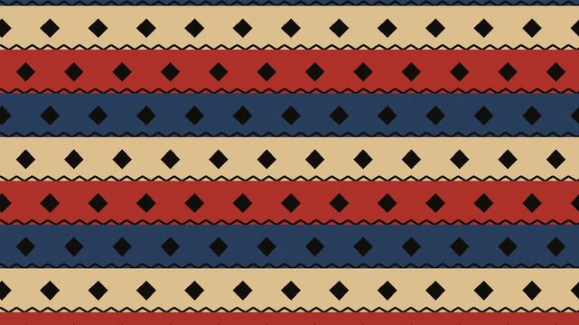 Fondo de patr&oacute;n kilim rojo marroqu&iacute; en bucle sin costuras