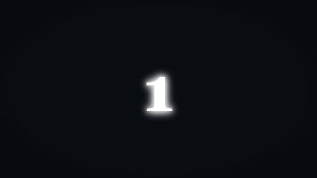 Glowing number one with a luminous aura, representing success, leadership, and the start of something new