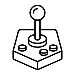 Retro arcade joystick controller icon isolated on a transparent © admds
