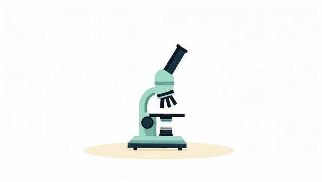 Laboratory Optical Microscope Vector Illustration for Scientific Research and Biology Education Concept