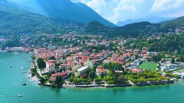 View of Menaggio on the shore of Lake Como, Italy