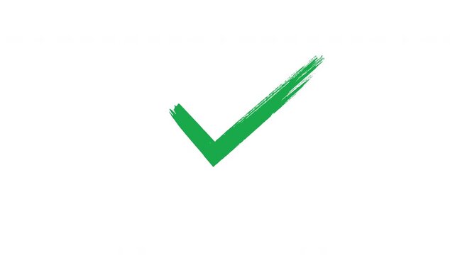 check mark on transparent mark, check mark,  tick mark, right mark animation