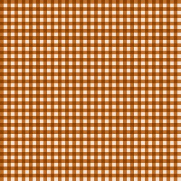 Warm Caramel Brown Gingham Check Seamless Pattern &mdash; Cream & Sepia Tones. Ideal for autumn decor, cottagecore fashion, kitchen textiles, harvest themes, bedding, stationery, all warm neutral creative. 