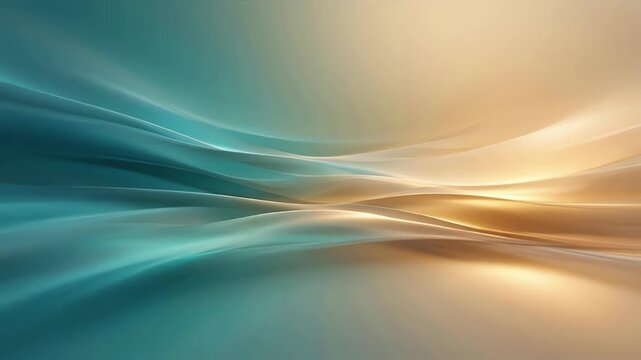 Tracking shot moving through a linear gradient background with shifting hues of teal and gold, perfect for enhancing video content with an elegant backdrop