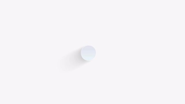 Pop Out Circle Motion Background with Soft Shadow and Smooth Gradient, Minimal Neumorphic 4K Animation for Presentation. Copy space for title or chapter template.