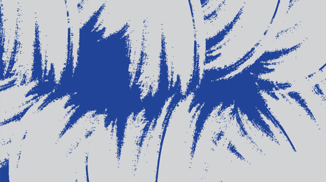 Artistic background of sharp blue strokes evoking motion and intensity.
