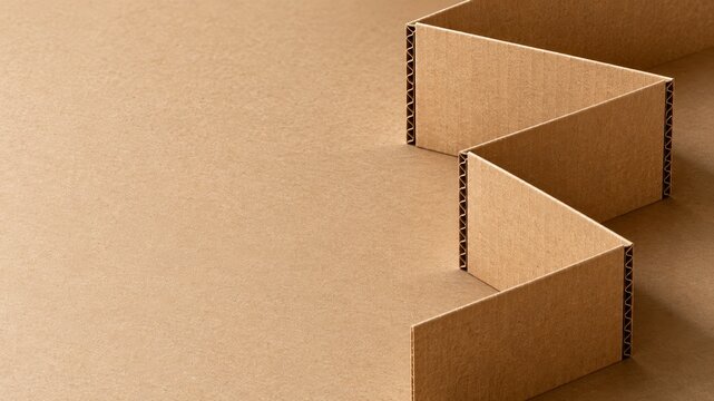 Corrugated Cardboard Zigzag Partition Background