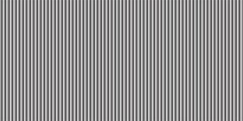 Fototapeta premium Narrow black-white vertical lines. Symmetric geometric ornament. Striped seamless pattern, abstract wallpaper. Digital paper for textile print, page fill. Vector