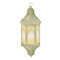 old lantern isolated on white © Siratus