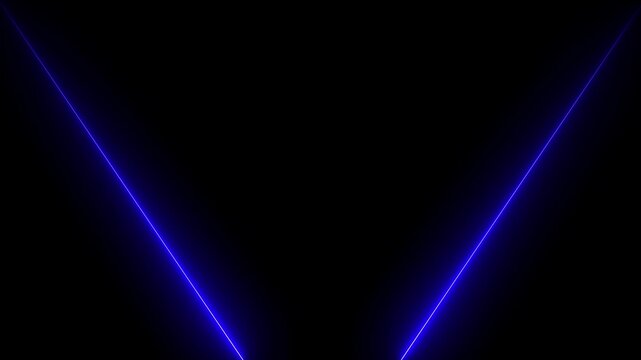 Symmetrical Glowing Light Lines V Shape Tunnel Motion Background,