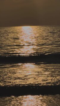 Wide Sunset Landscape Over the Sea
