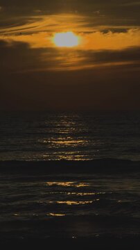 Wide Sunset Landscape Over the Sea