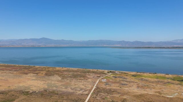 aerial view of porto lagos sea xanthi  greece