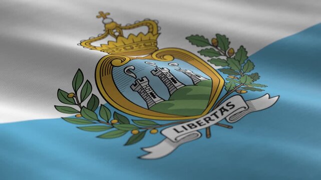 San Marino - waving flag loop