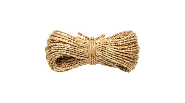 Natural Twisted Jute String Bundle Ready for Use.