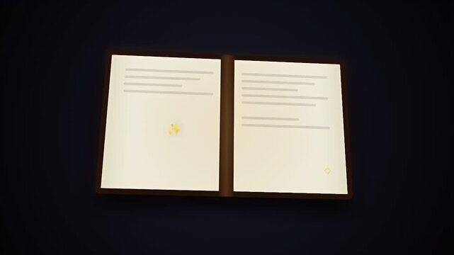Open document menu folder resting on a dark surface