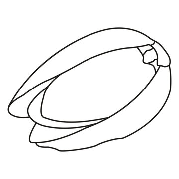Flat Vector Illustration of Pistachio Nuts