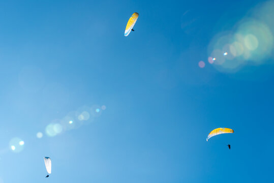 parachute in the sky