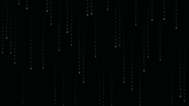 Digital Binary Code Rain Seamless Loop