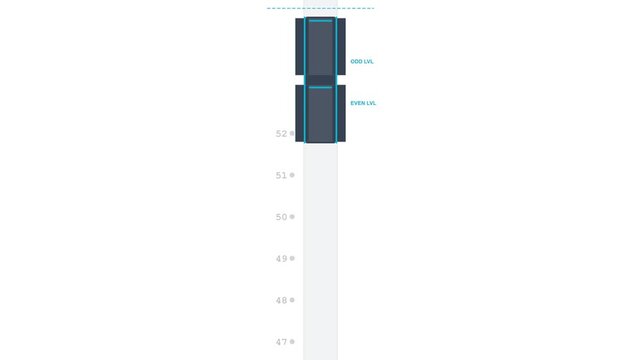 Double-Deck Elevator Transit Floor Synchronizer Vector Motion Graphic