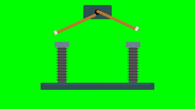 Motorized High-Voltage Capacitor Discharge Grounding Blade Motion Graphic