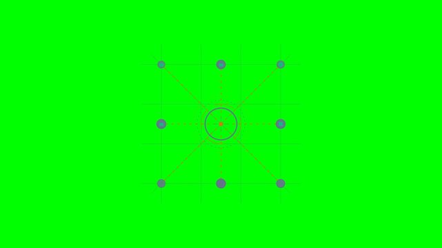2D Municipal Drainage Telemetry Hub Smart City Sensor Network Line Art