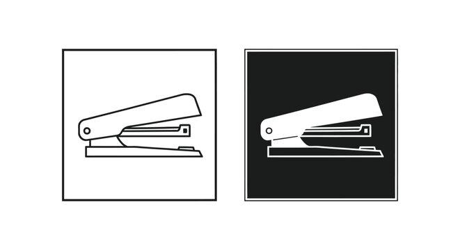Simple stapler icon on dark background
