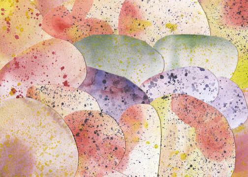 Watercolor Splatter Cutout Arrangement