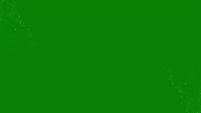 Magical dual parallel glitter trail line animation with bright light flare, fast glowing star streaks, and white shimmer particles on green screen background 4K video