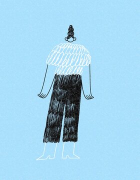 Fashionable woman.