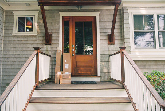 Nobody Online package order delivered to door of home film