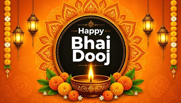 happy bhai dooj celebration illustration