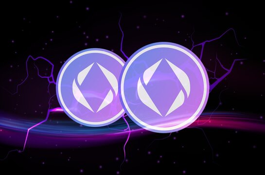 ethereum name service-ens virtual currency images. 3d illustration