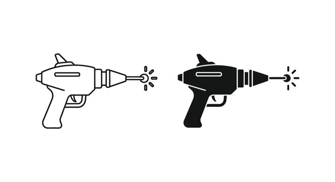 Phaser guns firing with laser beams
