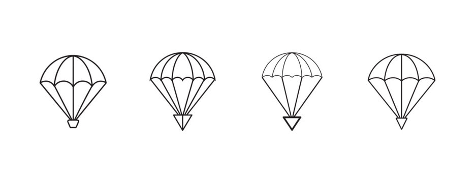 parachute designs for skydiving and air sports  various shapes and styles