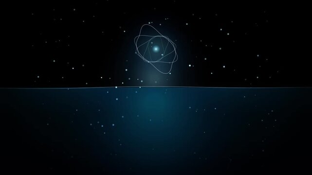Ethereal Blue Luminescence Rising Above a Dark Subsurface Horizon