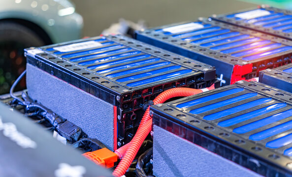 Electric vehicle lithium NMC battery for EV car energy storage. Lithium-ion cell pack or High voltage electric vehicle batteries.