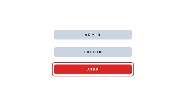 User management interface showing account roles and blocked status