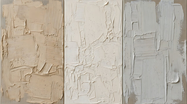 Abstract oil paint texture with thick brush strokes in shades of grey and muted olive green color