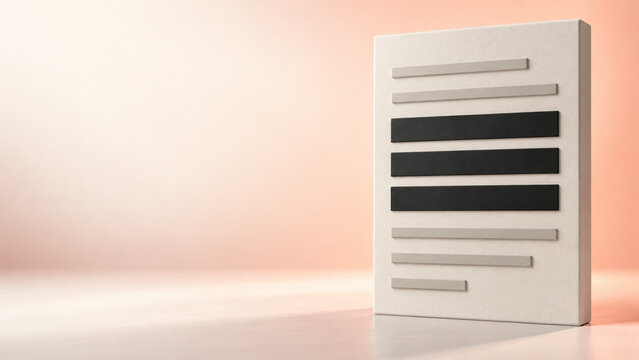 Black privacy bars covering lines on an ivory document